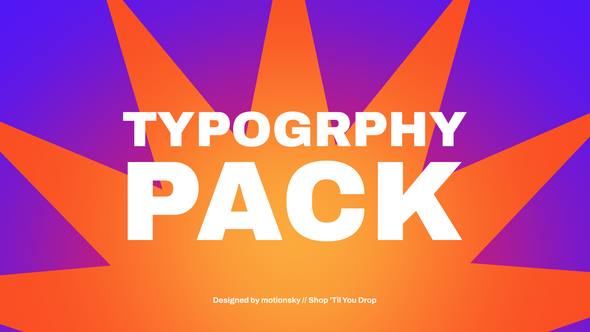 9 Typography Clearance Pack | After Effects Titles template preview