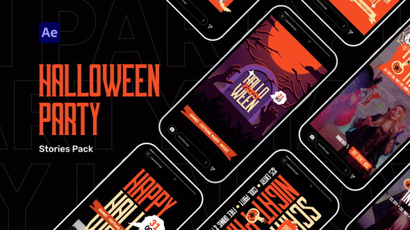 Halloween Party Stories Pack Openers template preview