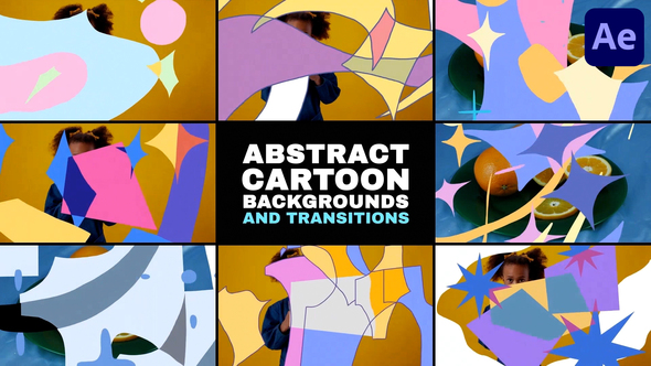 Abstract Cartoon Transitions | After Effects Elements template preview