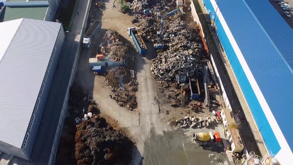 Scrap Metal Yard Aerial View alt