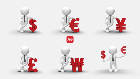 3D People Animations 2 Elements template preview