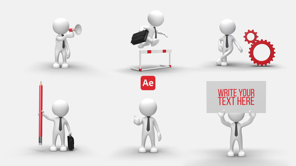 3D People Animations 4 Elements template preview