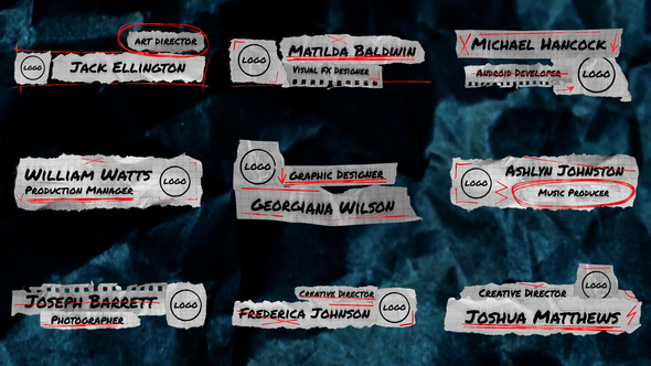 Paper Logo Lower Third Titles template preview