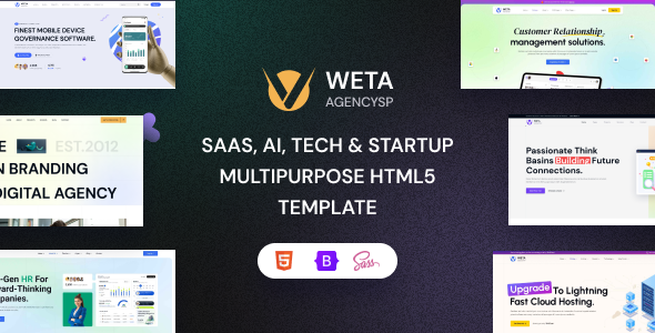 WETA - SaaS, Ai, Tech & Startup Multipurpose HTML5 Template