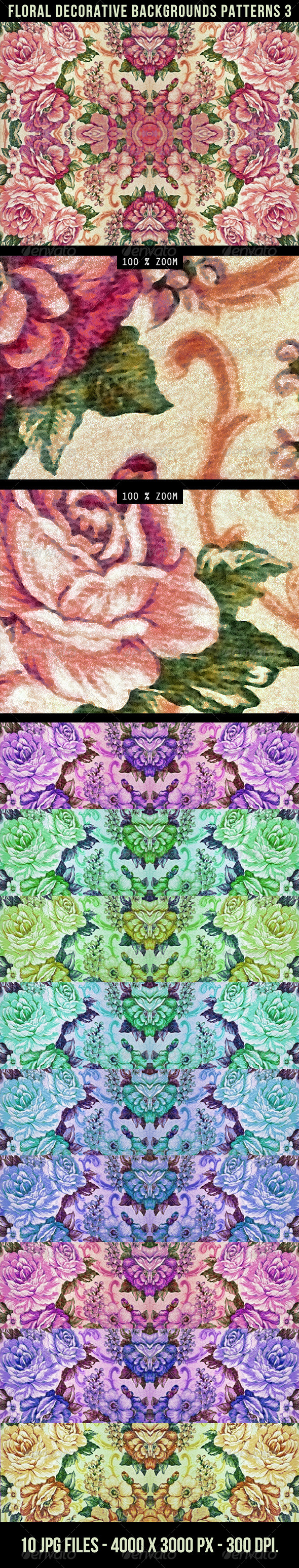 Floral Decorative Background Pattern 3 - Patterns Decorative