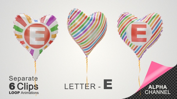 Balloons with Letter - E