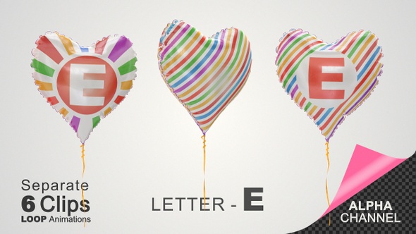 Balloons with Letter - E alt