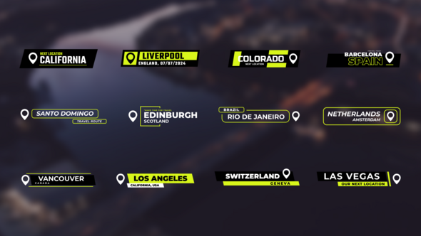 Location Titles Pack / AE Titles template preview