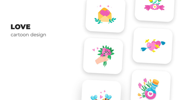 Love - Cartoon Design Elements template preview