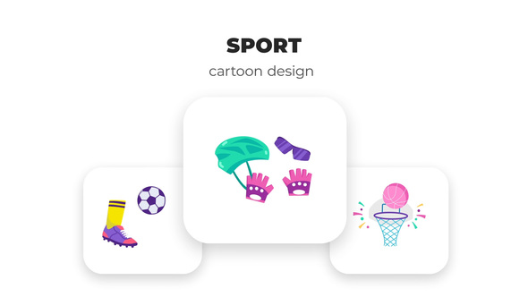 Sport - Cartoon Design Elements template preview