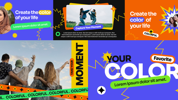 Colorfull Event After Effects Video Displays template preview