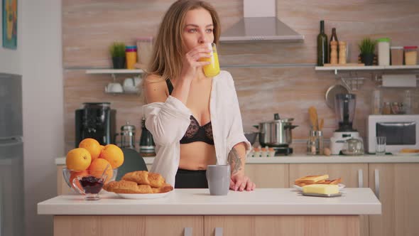Sexy Woman Enjoing the Morning alt