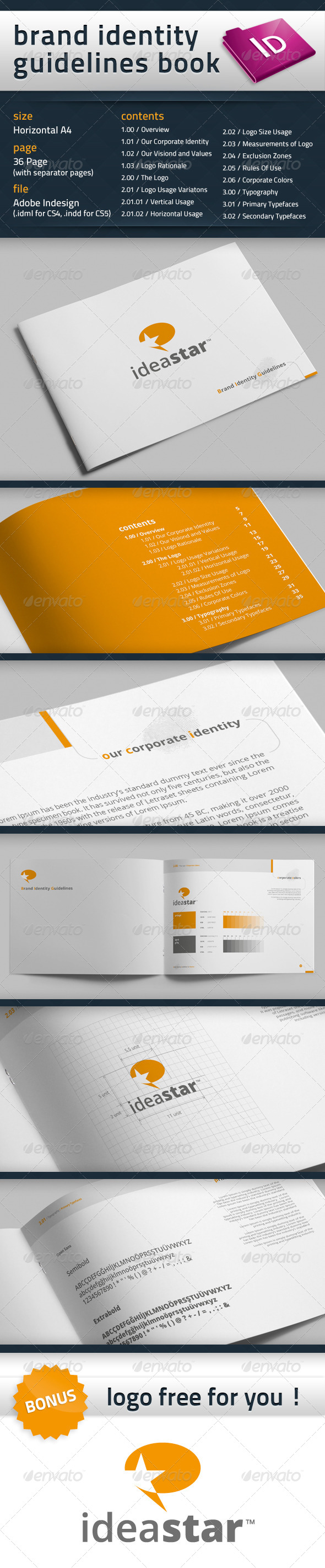 Brand Identity Guidelines Book - Miscellaneous Print Templates