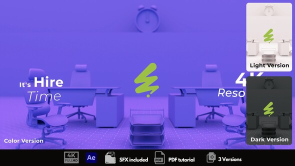 Time to Hire Logo Stings template preview