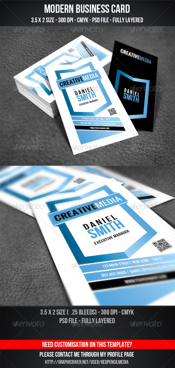 Modern Business Card - Business Cards Print Templates
