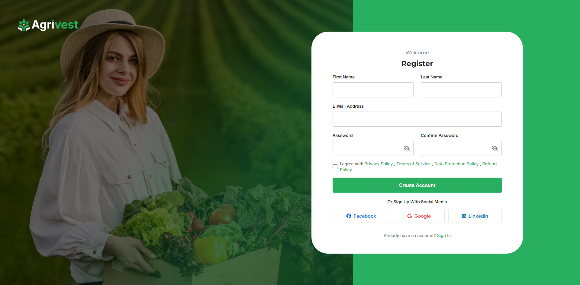 Agrivest - Agriculture and Livestock Investment Platform by ViserLab