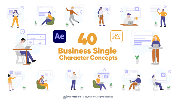 Business Single Character Concepts For After Effects