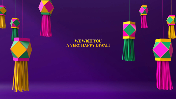 3D Happy Diwali Logo