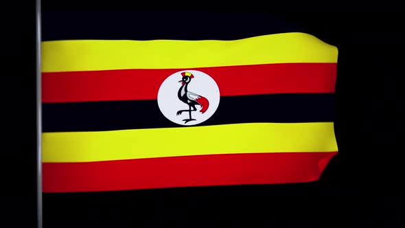 Uganda Flag Animation 4k