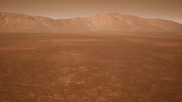 Fantastic Martian Landscape in Rusty Orange Shades alt