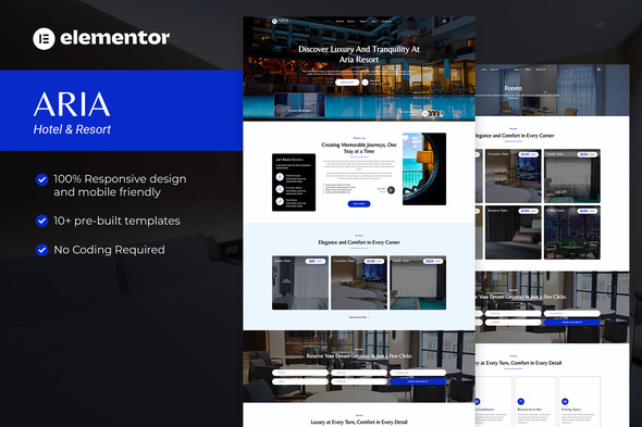 Aria - Hotel & Resort Elementor Pro Template Kit