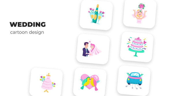 Wedding - Cartoon Design Elements template preview