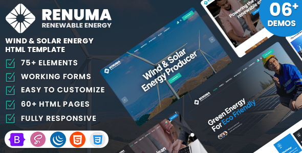 Renuma - Solar & Renewable Energy HTML Template