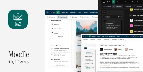 BAZ - Premium Moodle Theme with Amazing Dark Mode UI