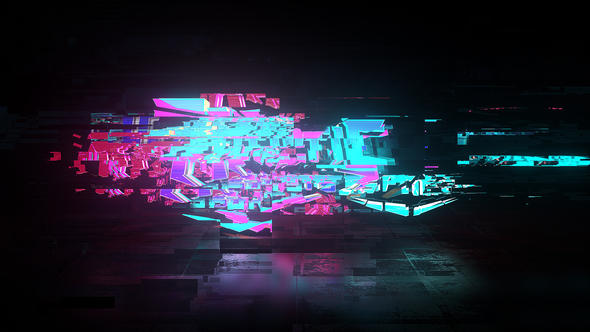 Cyberpunk Glitch Logo Reveal Logo Stings template preview