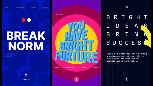 6 Motion Stories Titles template preview