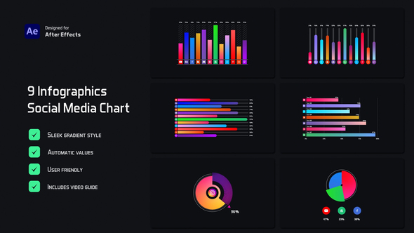 Social Media Chart Infographics Infographics template preview