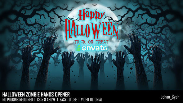 Halloween Zombie Hands Opener Openers template preview