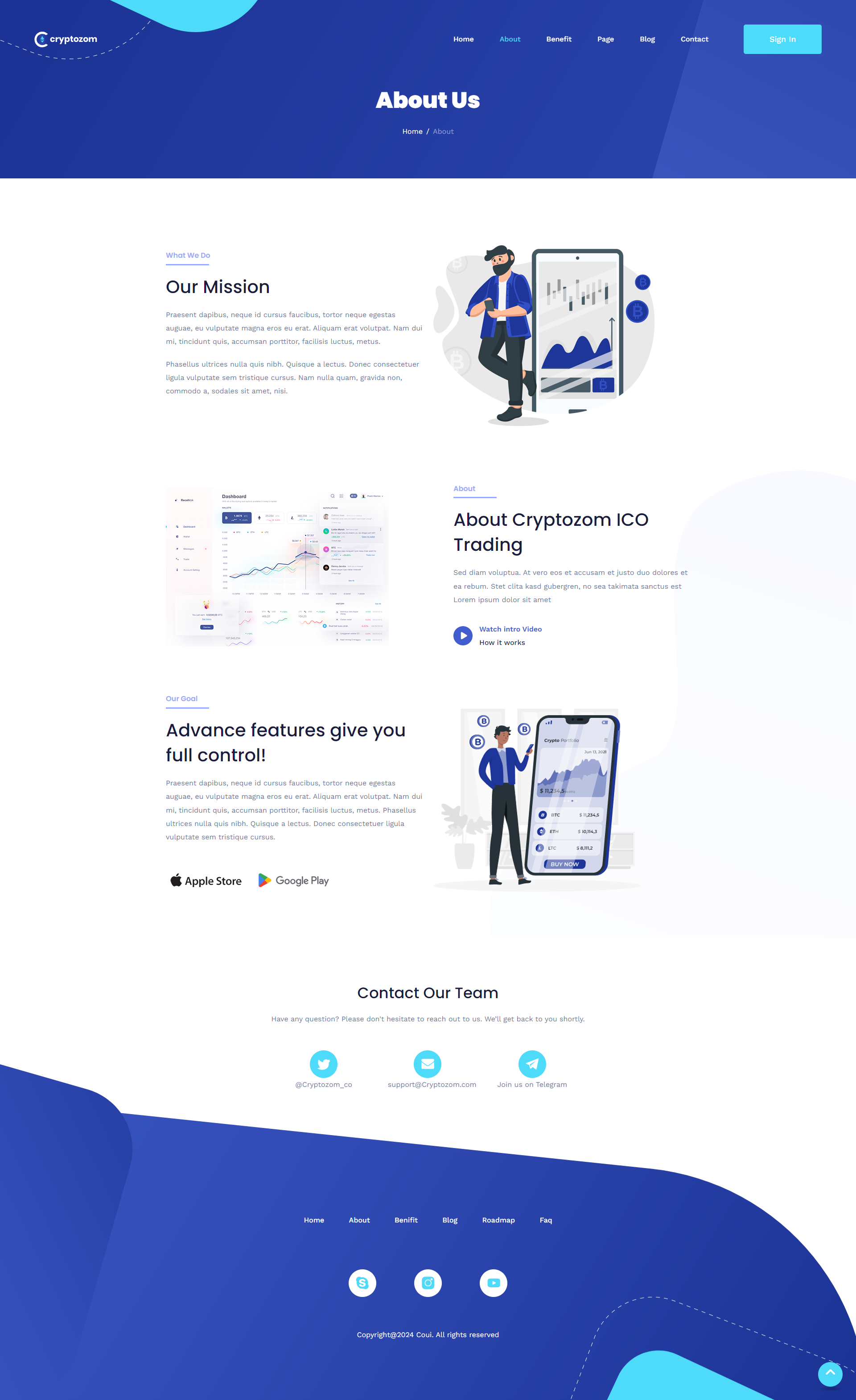 Cryptozom - Bitcoin Crypto Currency HTML 5 Template by coUI | ThemeForest