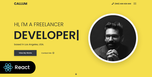 Callum - Personal Portfolio React Template