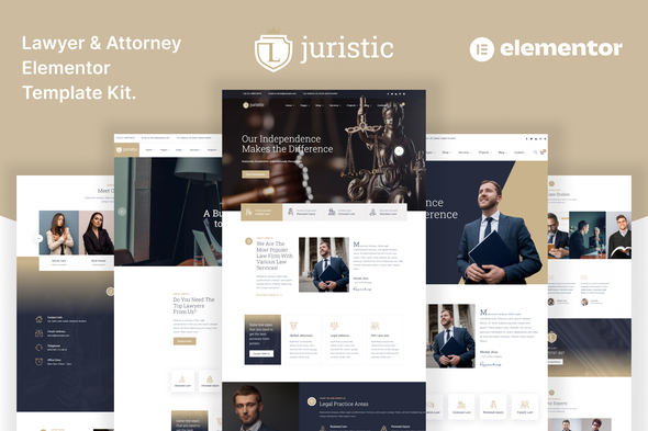 Juristic – Lawyer Attorney & Law Firm Elementor Template Kit