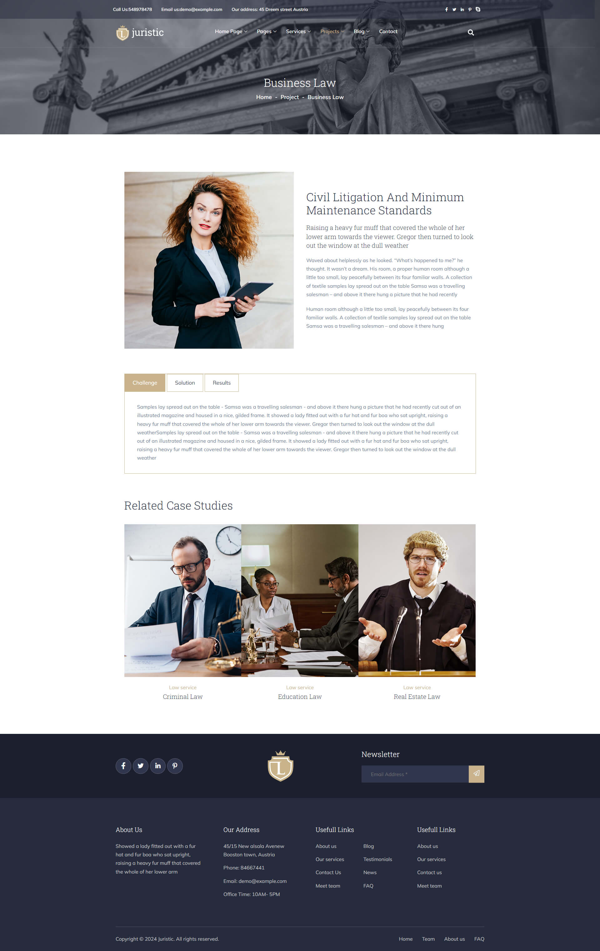 Solicitors Template Juristic – Lawyer Attorney & Law Firm Elementor Template Kit by ...