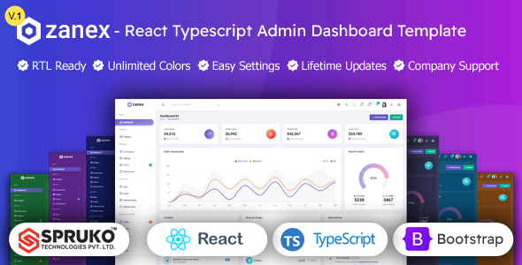 Zanex – Typescript React Admin Dashboard Template