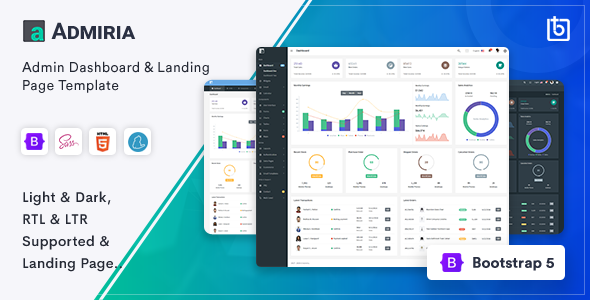 Admiria - Admin Dashboard & Landing Page Template