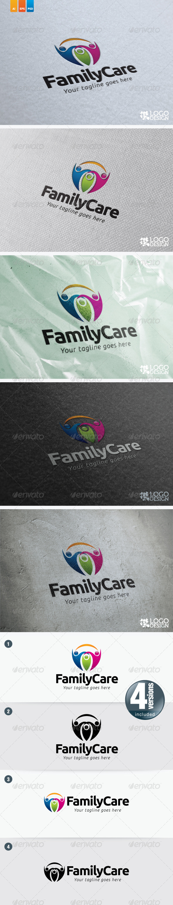 Family Care - Humans Logo Templates