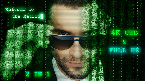 Matrix Digital Space Logo Stings template preview