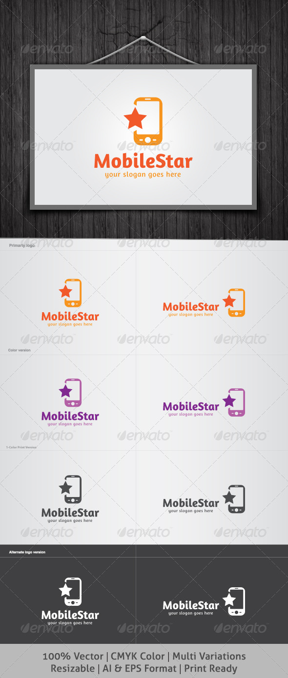 Mobile Star Logo - Symbols Logo Templates