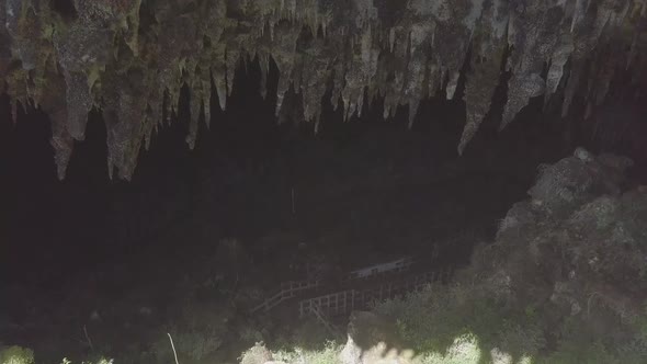 Flying into a cave