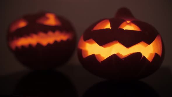 footage of sinister pumpkins on Halloween alt