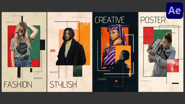 Block Slides Stories for After Effects Openers template preview