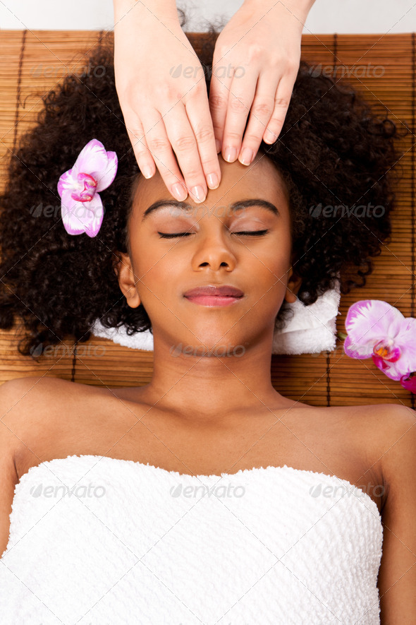 Facial massage in beauty spa - Stock Photo - Images