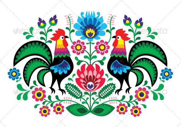 Polish Floral Embroidery - Traditional - Retro Technology