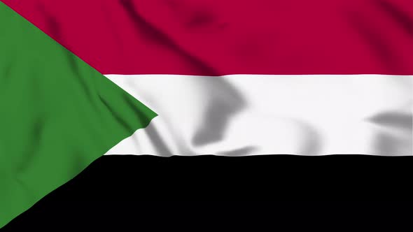 4K Sudan Flag - Loopable