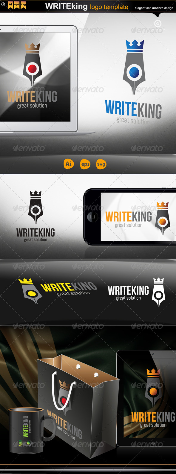 write king - Logo Templates