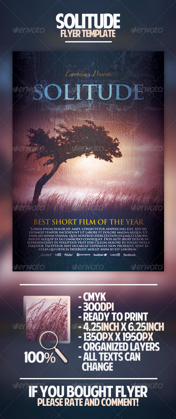 Solitude Flyer Template - Miscellaneous Events