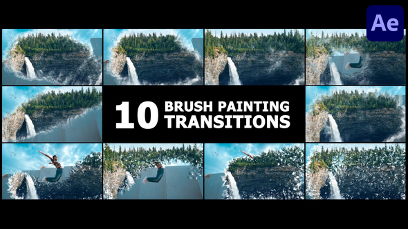 Brush Painting Transitions for After Effects Elements template preview